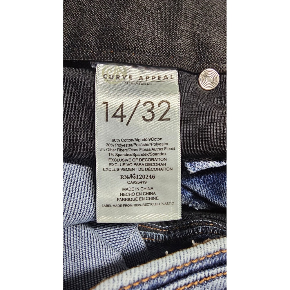 CURVE APPEAL‎ Heritage Luxe Gigi High Rise Flare Jeans Size 14/32 Stretch Denim - Picture 5 of 6